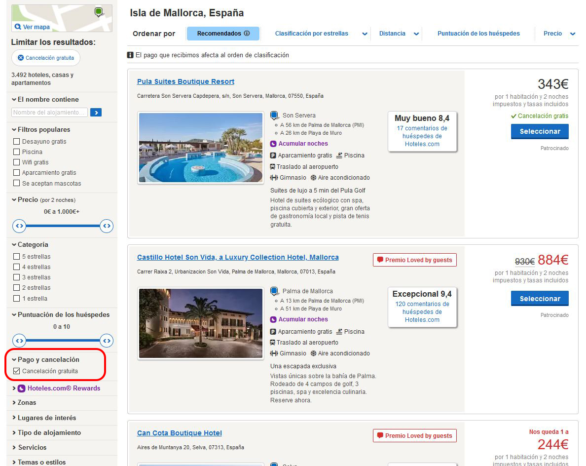 Cashback Hoteles